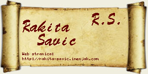 Rakita Savić vizit kartica